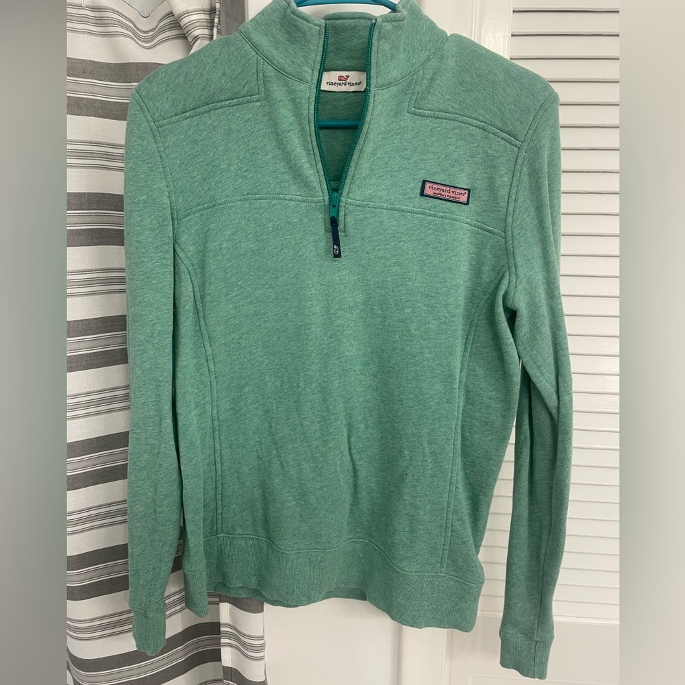 Green Vineyard Vines Quarter Zip